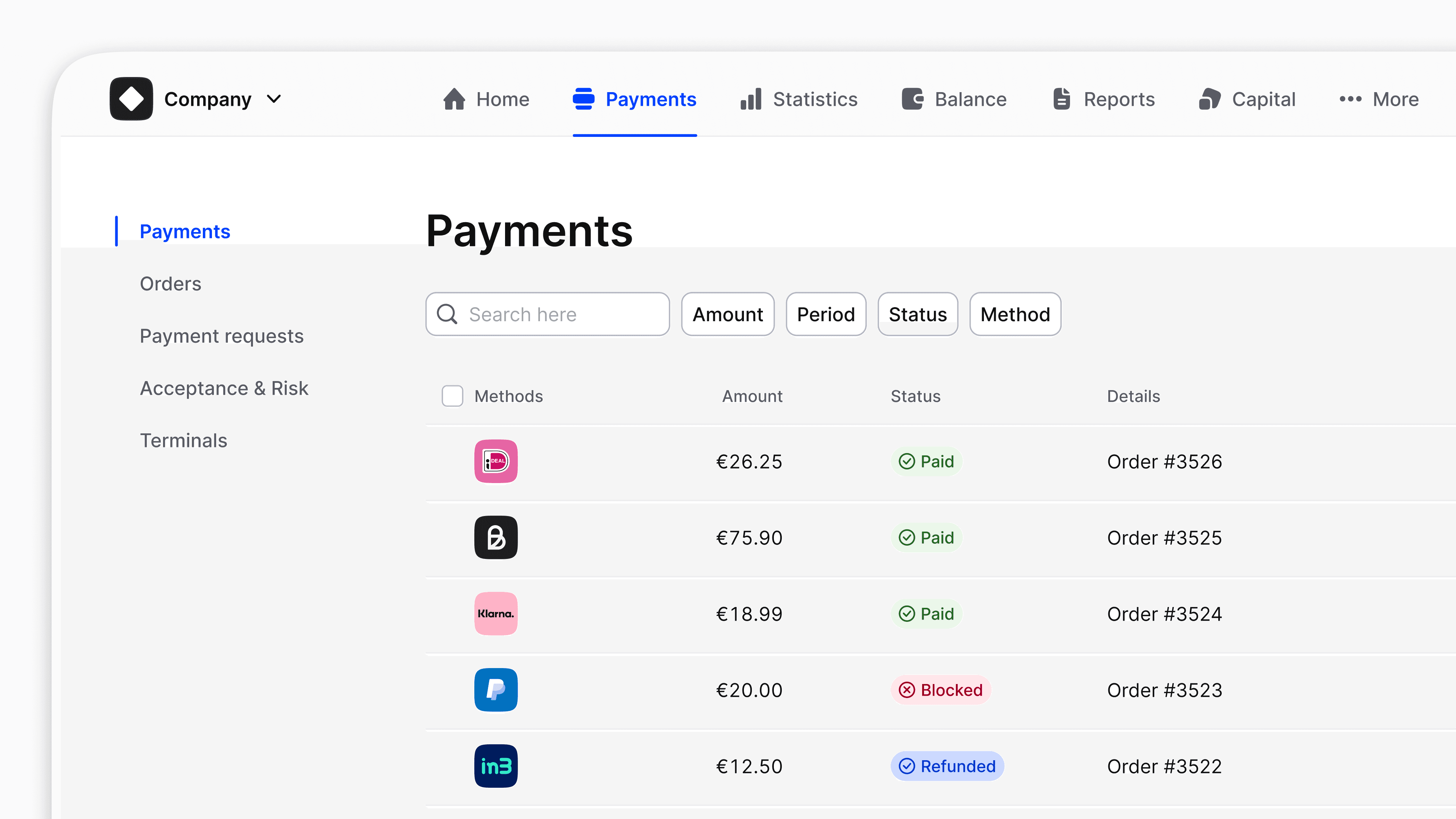 The brand new Mollie dashboard